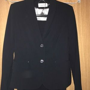 Calvin Klein Navy Blue Suit :Jacket 6, Skirt 8